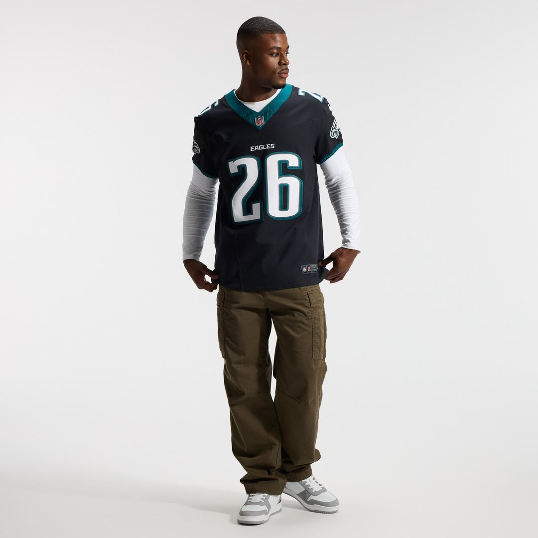 Philadelphia Eagles Saquon Barkley Black Alternate Vapor F.U.S.E. Elite Jersey product image 4, provided for visual