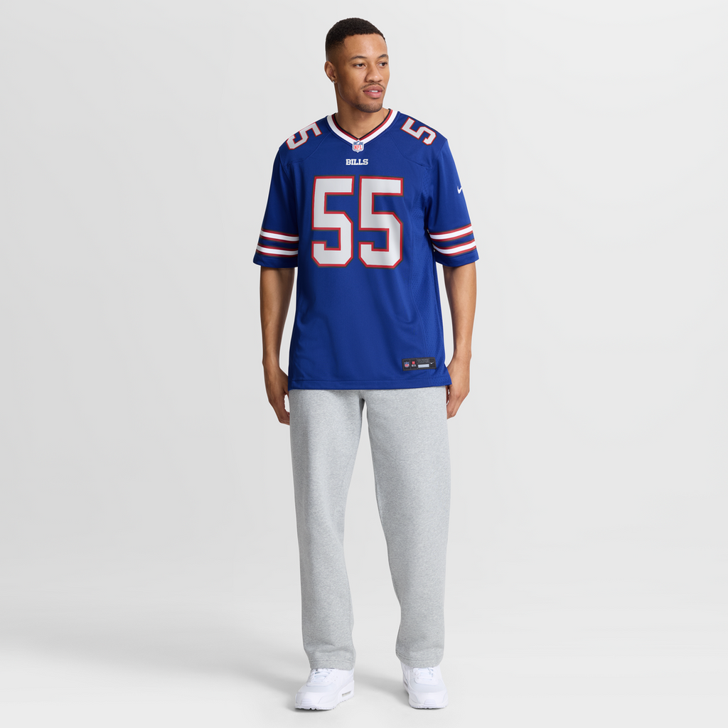 Buffalo Bills Michael Hoecht Royal Team Game Jersey product image 7, provided for visual reference and product detail review