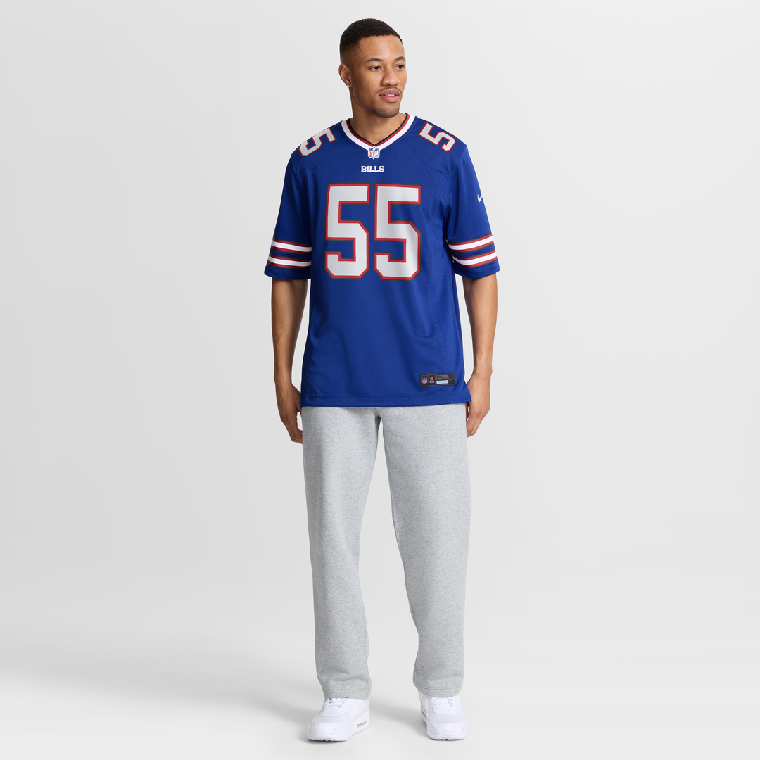 Buffalo Bills Michael Hoecht Royal Team Game Jersey product image 7, provided for visual reference and product detail review