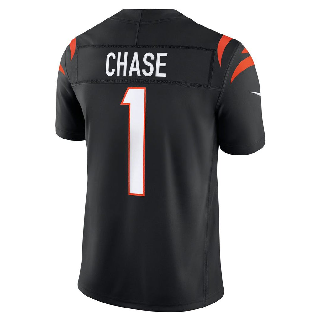 Cincinnati Bengals Ja'Marr Chase Black Team Vapor F.U.S.E. Stitched Limited Jersey product image 3, provided for visual