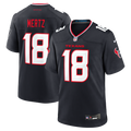 Houston Texans Graham Mertz Navy Team Game Jersey product image 1, provided for visual reference and product detail review