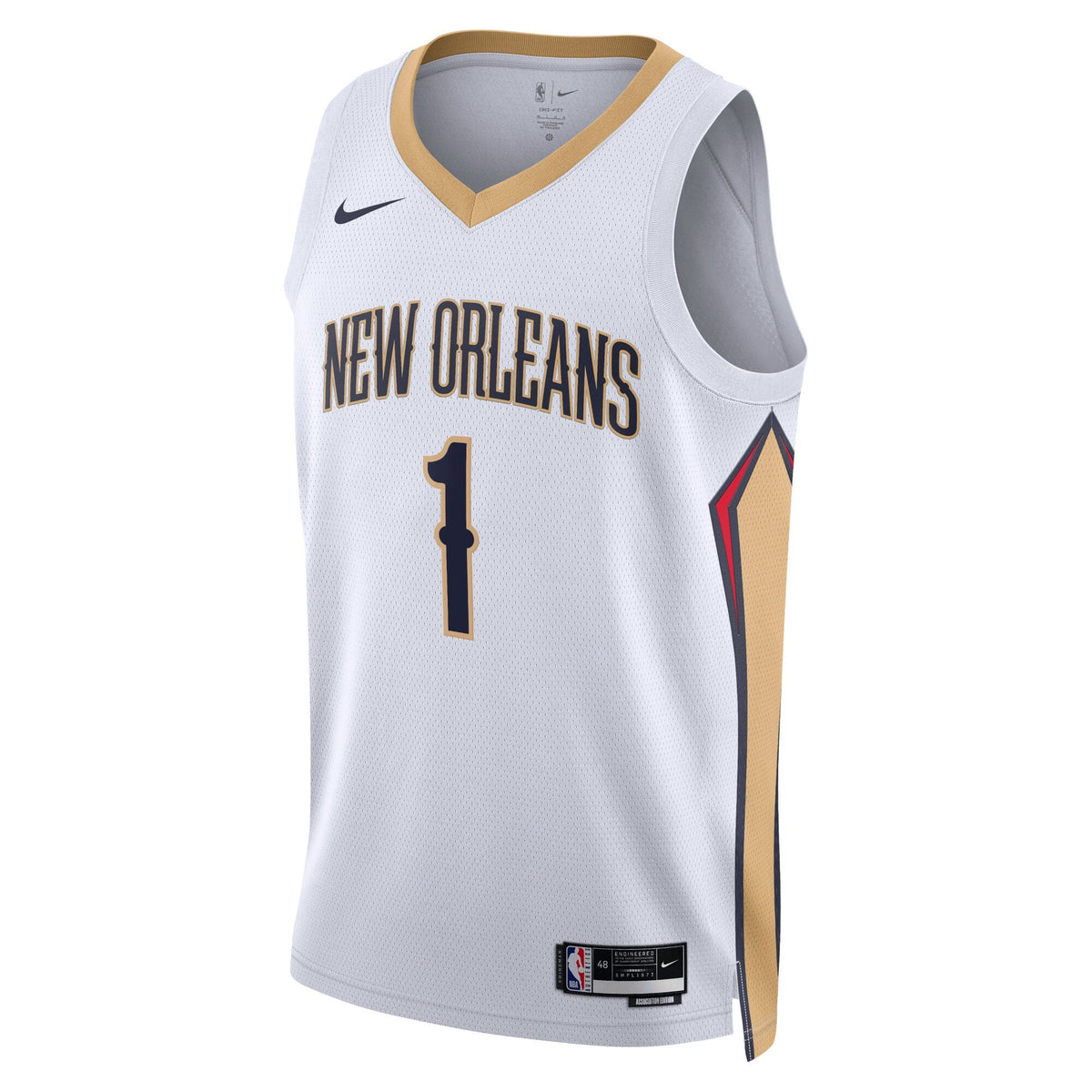 Zion Williamson New Orleans Pelicans Association Edition Swingman Jersey - White - Unisex product image 2, provided for