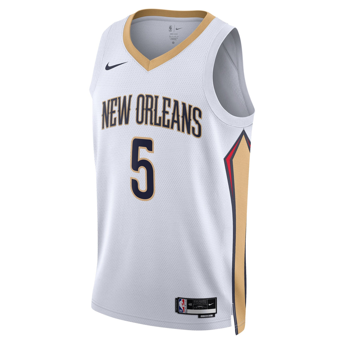 Dejounte Murray New Orleans Pelicans Association Edition Swingman Jersey - White - Unisex product image 3, provided for