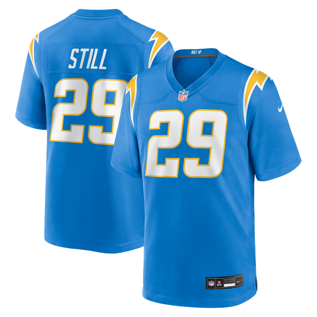 Los Angeles Chargers Tarheeb Still Powder Blue Team Game Jersey product image 1, provided for visual reference and product