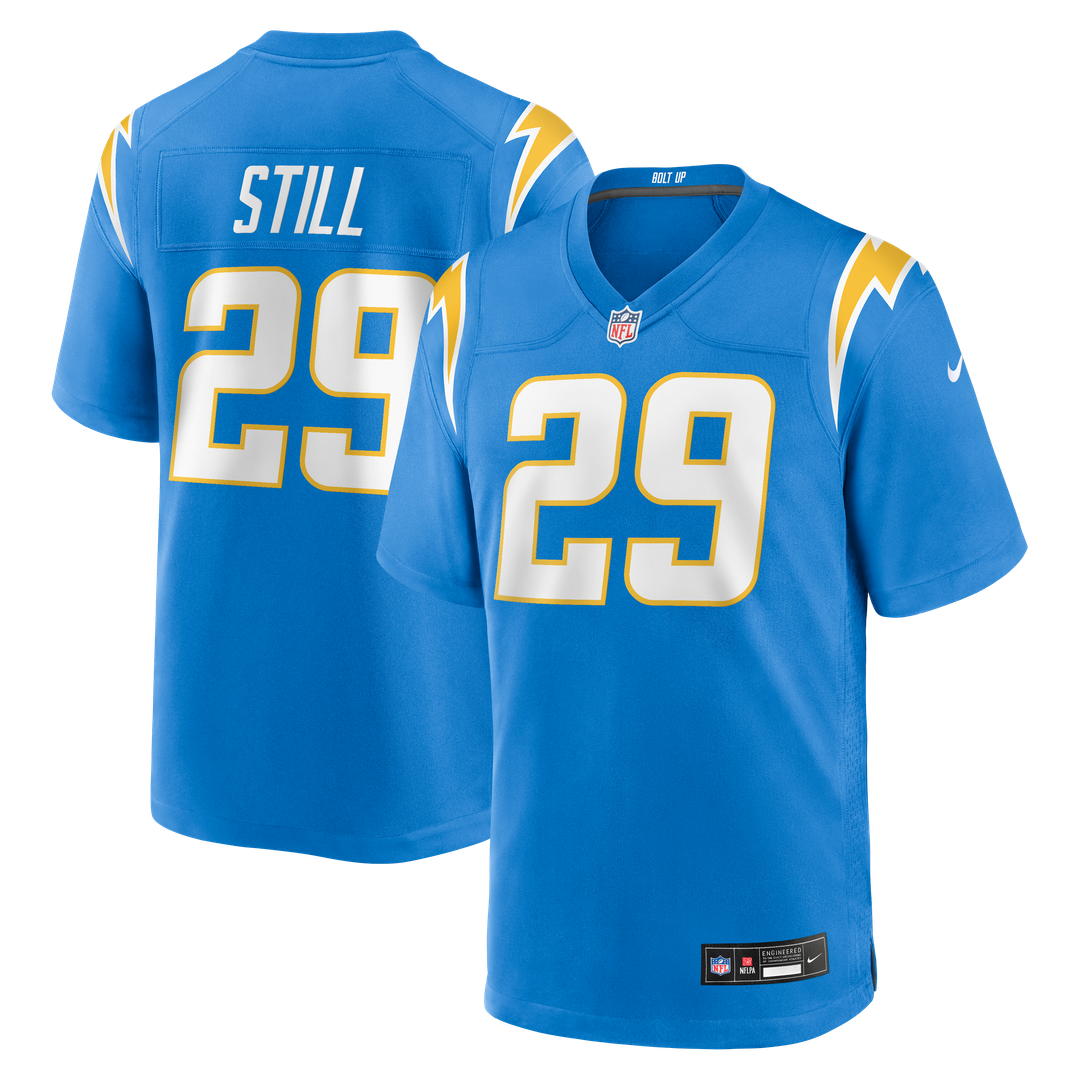 Los Angeles Chargers Tarheeb Still Powder Blue Team Game Jersey product image 1, provided for visual reference and product