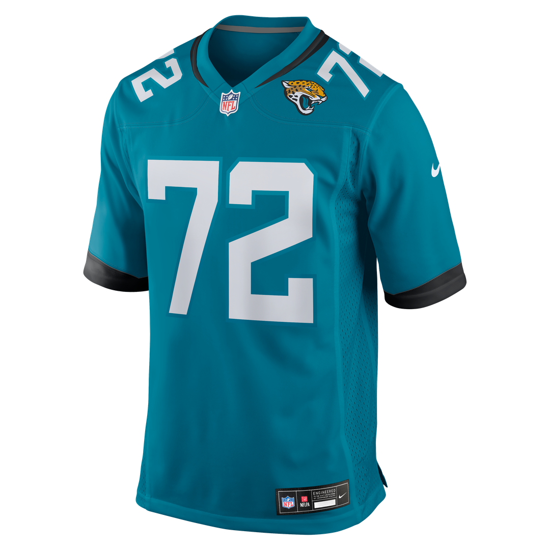 Jacksonville Jaguars Walker Little Teal Game Jersey product image 2, provided for visual reference and product detail review