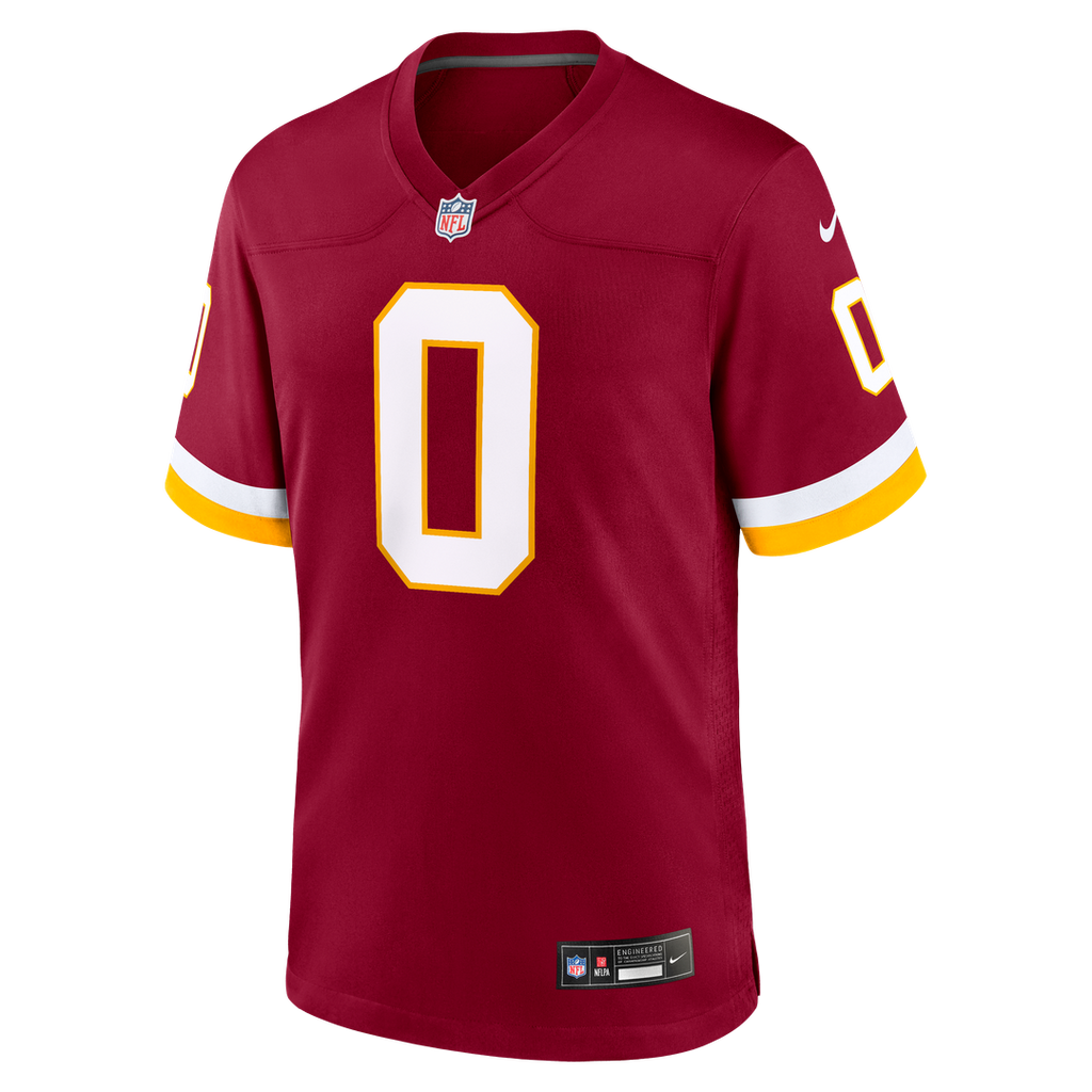 Washington Commanders Mike Sainristil Burgundy Game Jersey product image 9, provided for visual reference and product detail