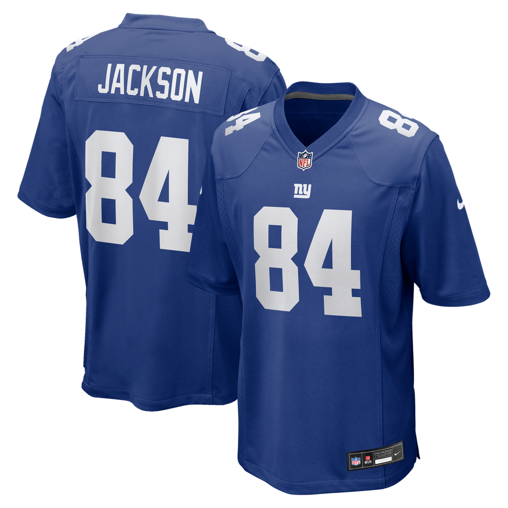 New York Giants Tyree Jackson Royal Game Jersey product image 1, provided for visual reference and product detail review