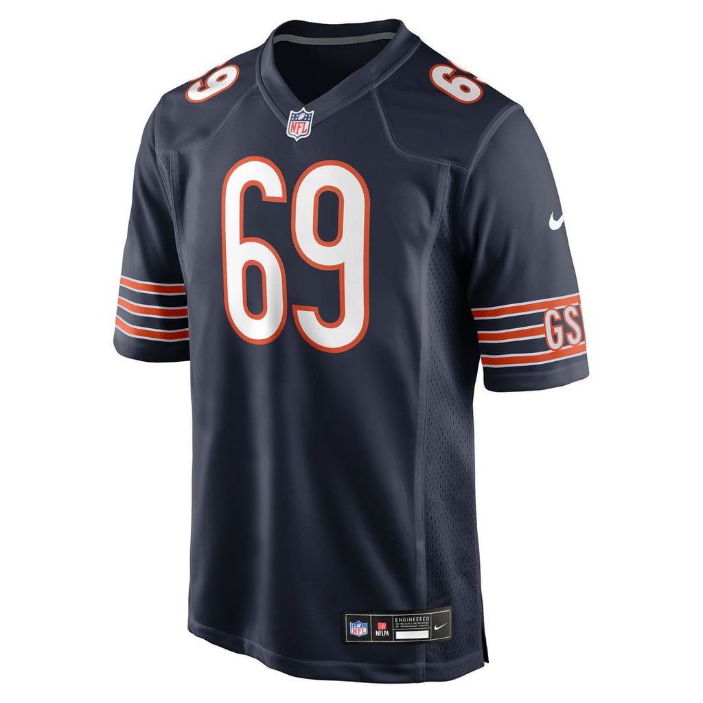 Chicago Bears Jeremiah Martin Navy Team Game Jersey product image 2, provided for visual reference and product detail review