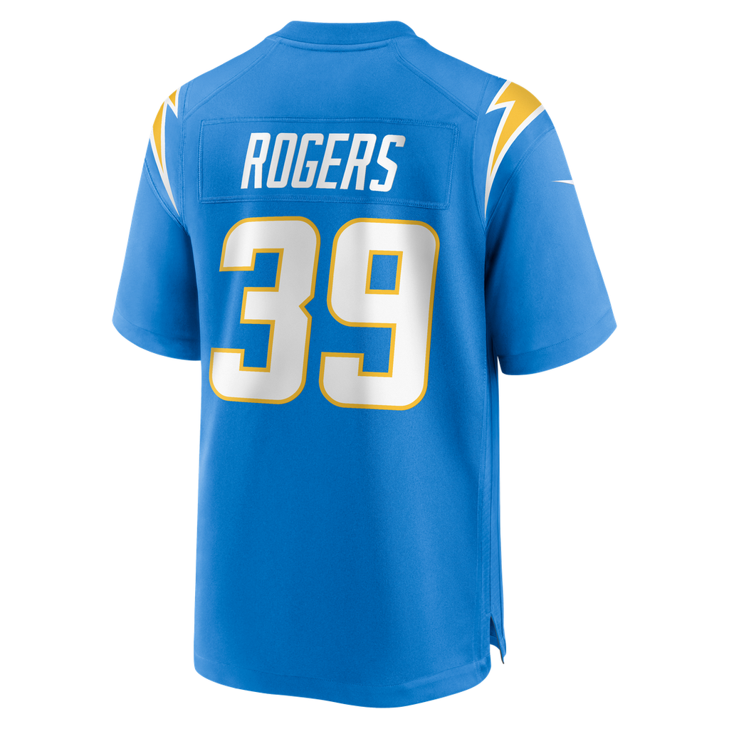 Los Angeles Chargers Eric Rogers Powder Blue Team Game Jersey product image 3, provided for visual reference and product