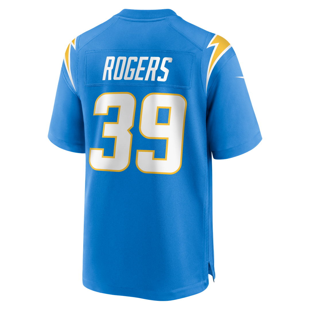 Los Angeles Chargers Eric Rogers Powder Blue Team Game Jersey product image 3, provided for visual reference and product