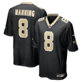 New Orleans Saints Archie Manning Black Game Retired Player Jersey product image 1, provided for visual reference and