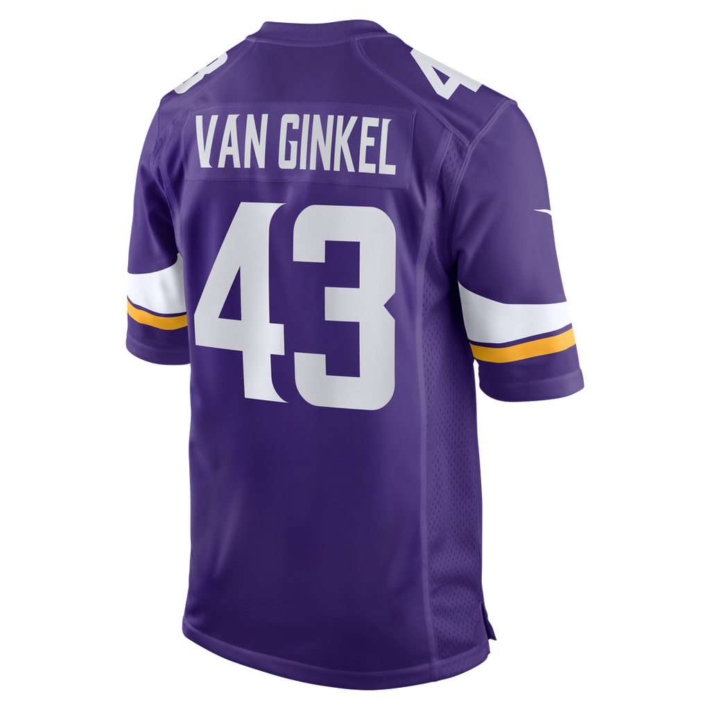 Minnesota Vikings Andrew Van Ginkel White Alternate Game Jersey product image 9, provided for visual reference and product