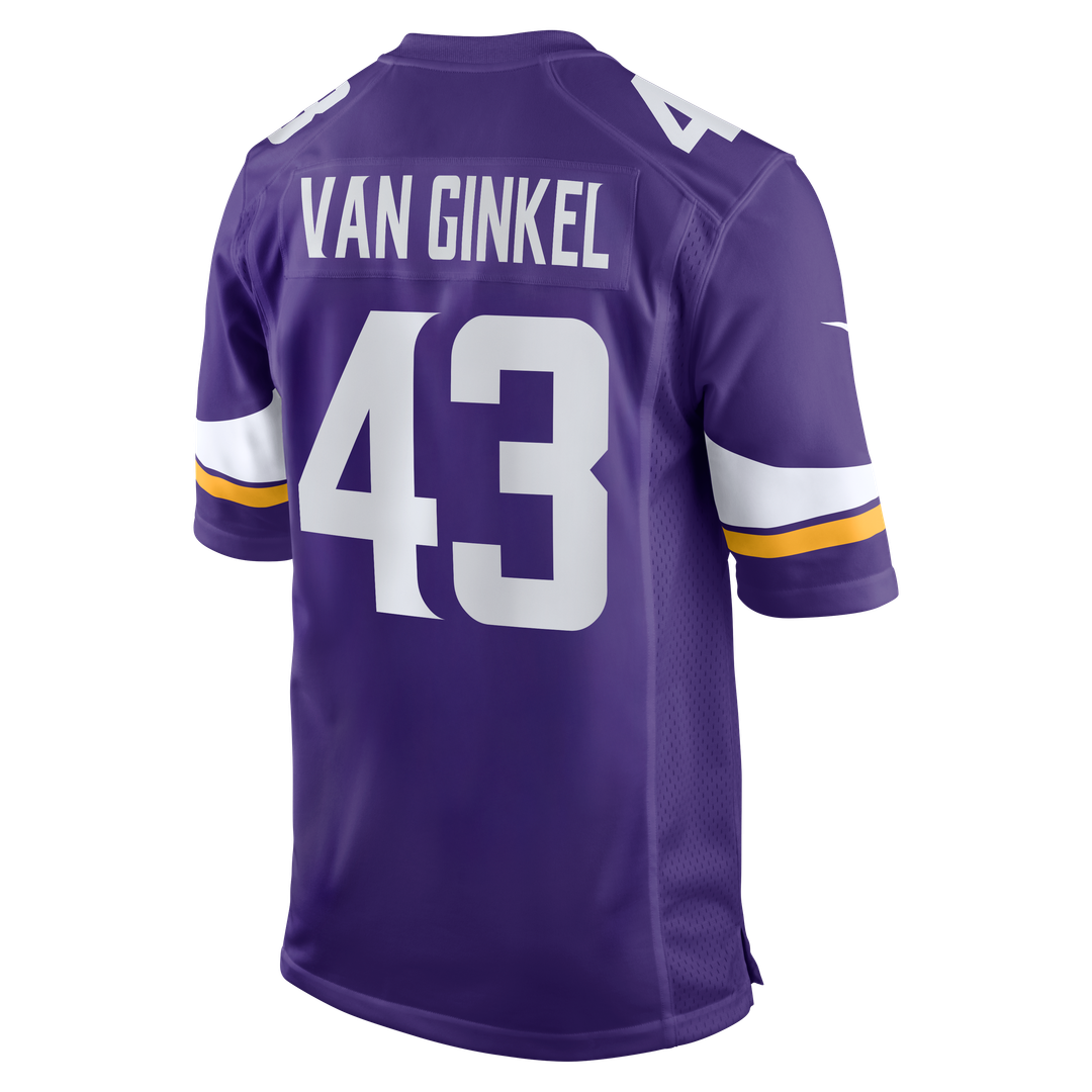 Minnesota Vikings Andrew Van Ginkel White Alternate Game Jersey product image 9, provided for visual reference and product