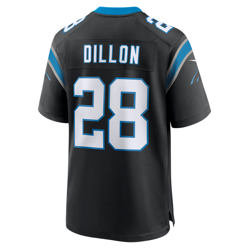 Carolina Panthers AJ Dillon Black Team Game Jersey product image 3, provided for visual reference and product detail review
