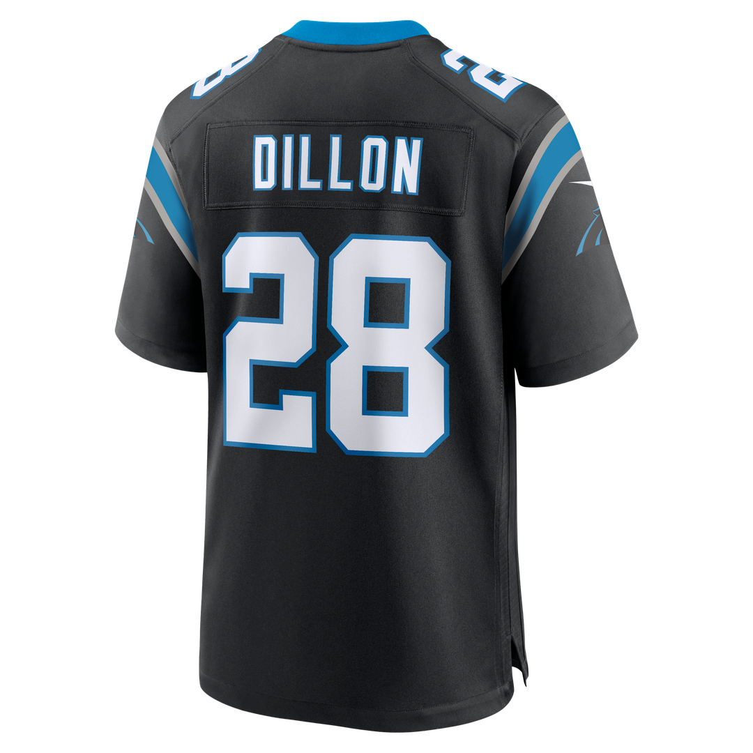 Carolina Panthers AJ Dillon Black Team Game Jersey product image 3, provided for visual reference and product detail review
