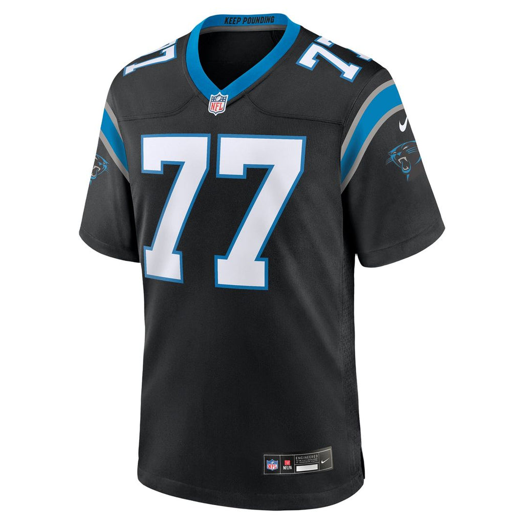 Carolina Panthers Yosh Nijman Black Game Jersey product image 2, provided for visual reference and product detail review