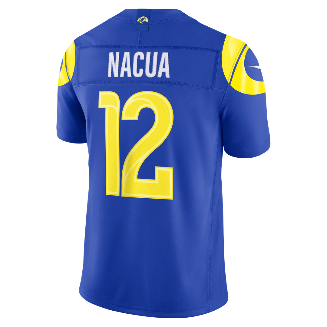 Los Angeles Rams Puka Nacua White Vapor F.U.S.E. Stitched Limited Jersey product image 21, provided for visual reference and