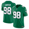 Philadelphia Eagles Jalen Carter Kelly Green Alternate Vapor F.U.S.E. Stitched Limited Jersey product image 1, provided for