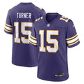 Minnesota Vikings Dallas Turner Purple Alternate Game Jersey product image 1, provided for visual reference and product