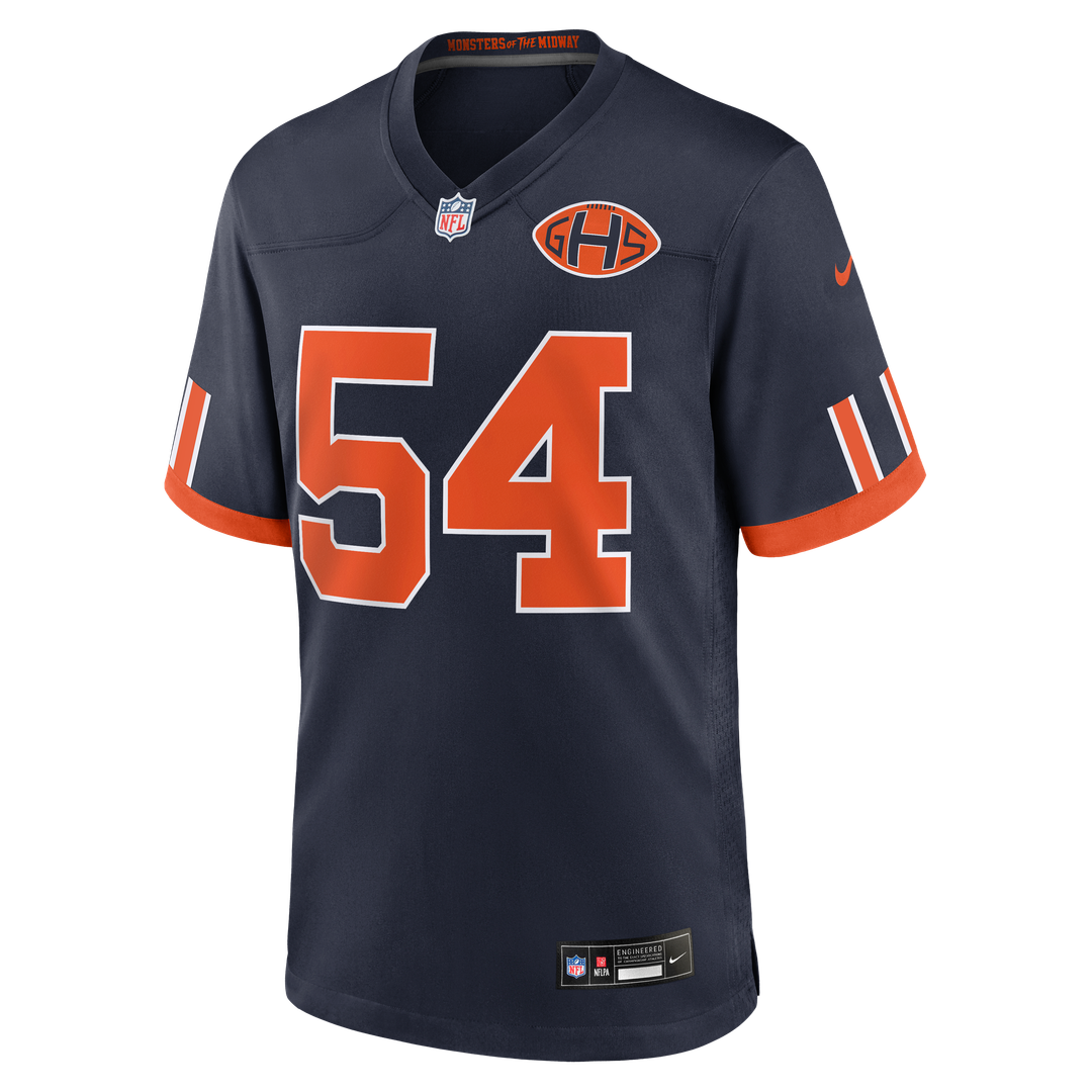 Chicago Bears Brian Urlacher Navy 2026 Rivalries Collection Game Jersey product image 2, provided for visual reference and