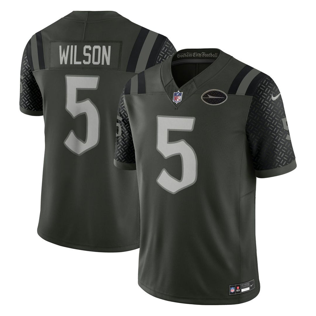 New York Jets Garrett Wilson Green Rivalries Collection Stitched Limited Jersey product image 1, provided for visual