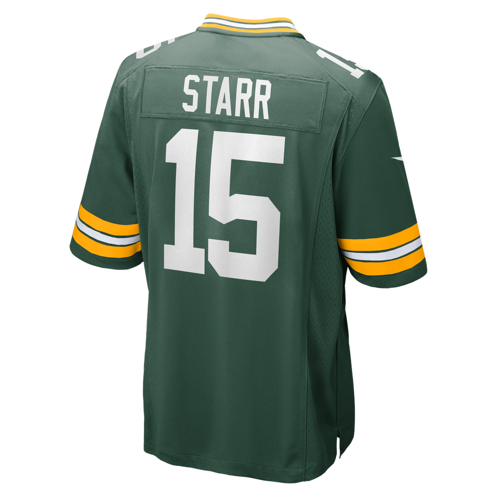 Green Bay Packers Bart Starr Green Game Retired Player Jersey product image 3, provided for visual reference and product
