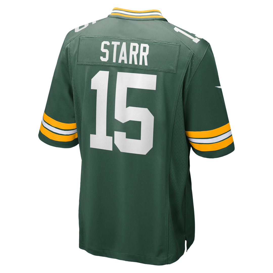 Green Bay Packers Bart Starr Green Game Retired Player Jersey product image 3, provided for visual reference and product