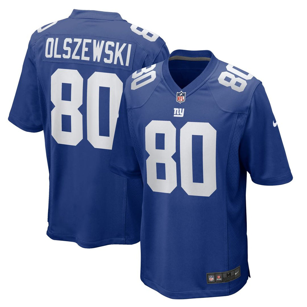 New York Giants Gunner Olszewski Royal Team Game Jersey product image 1, provided for visual reference and product detail