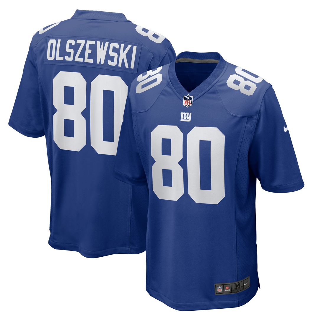 New York Giants Gunner Olszewski Royal Team Game Jersey product image 1, provided for visual reference and product detail