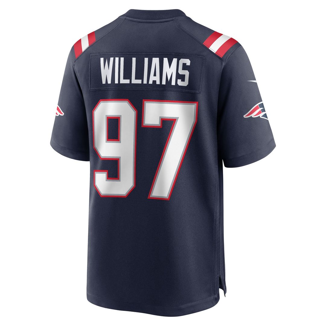 New England Patriots Milton Williams Navy Game Player Jersey product image 3, provided for visual reference and product