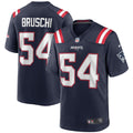 New England Patriots Tedy Bruschi Navy Game Retired Player Jersey product image 1, provided for visual reference and product
