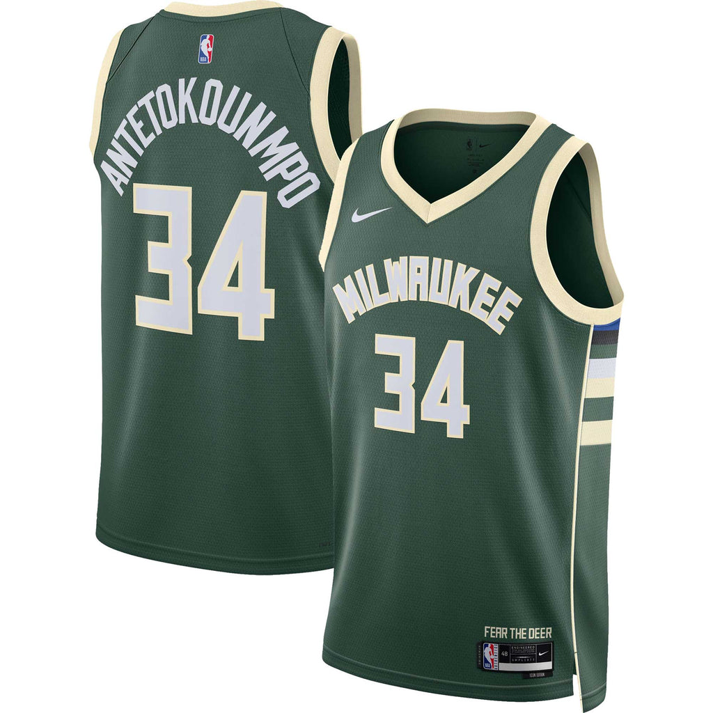 Giannis Antetokounmpo Milwaukee Bucks Dri-Fit Swingman Jersey product image 1, provided for visual reference and product