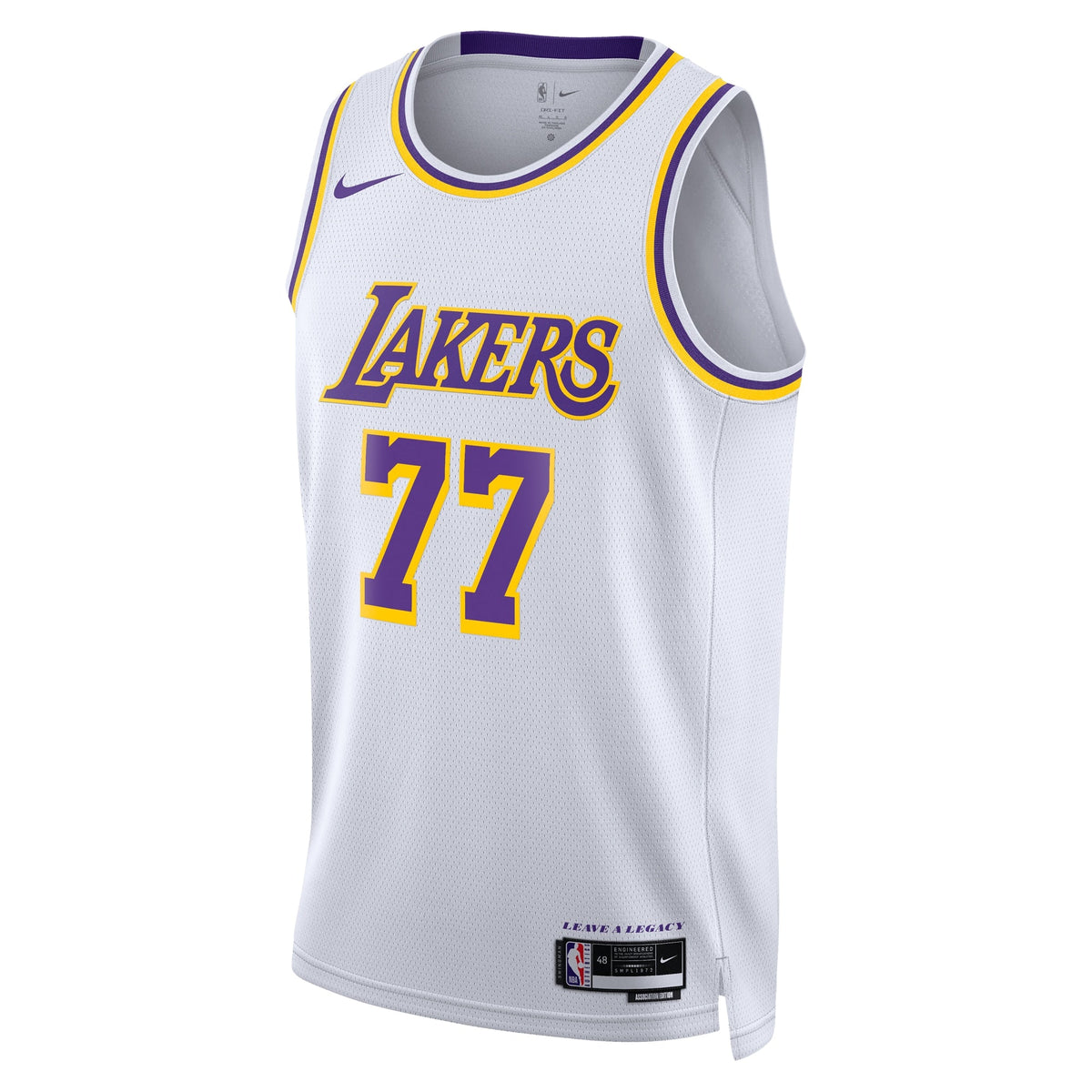 Los Angeles Lakers Association Edition Swingman Jersey - White - Luka Dončić - Unisex product image 3, provided for visual