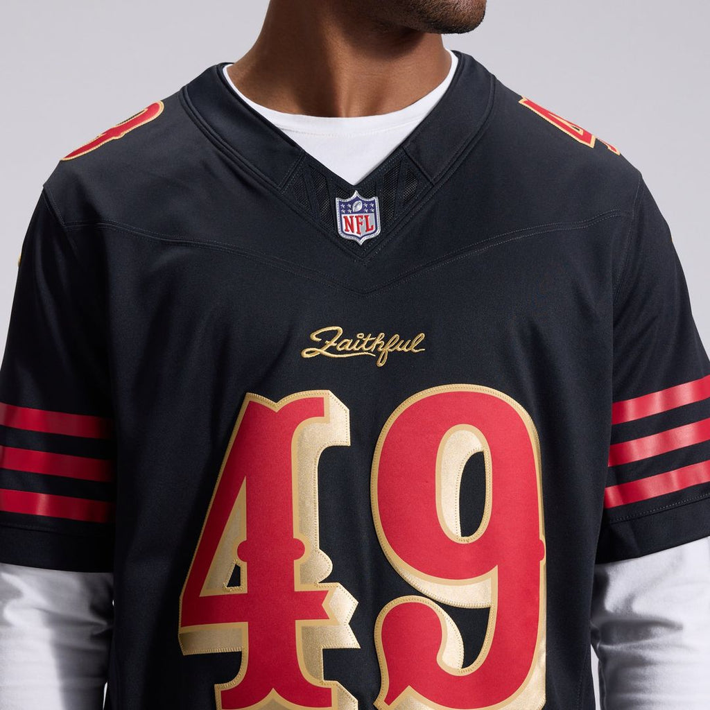 San Francisco 49ers The Faithful Black Rivalries Collection Stitched Limited Jersey product image 8, provided for visual