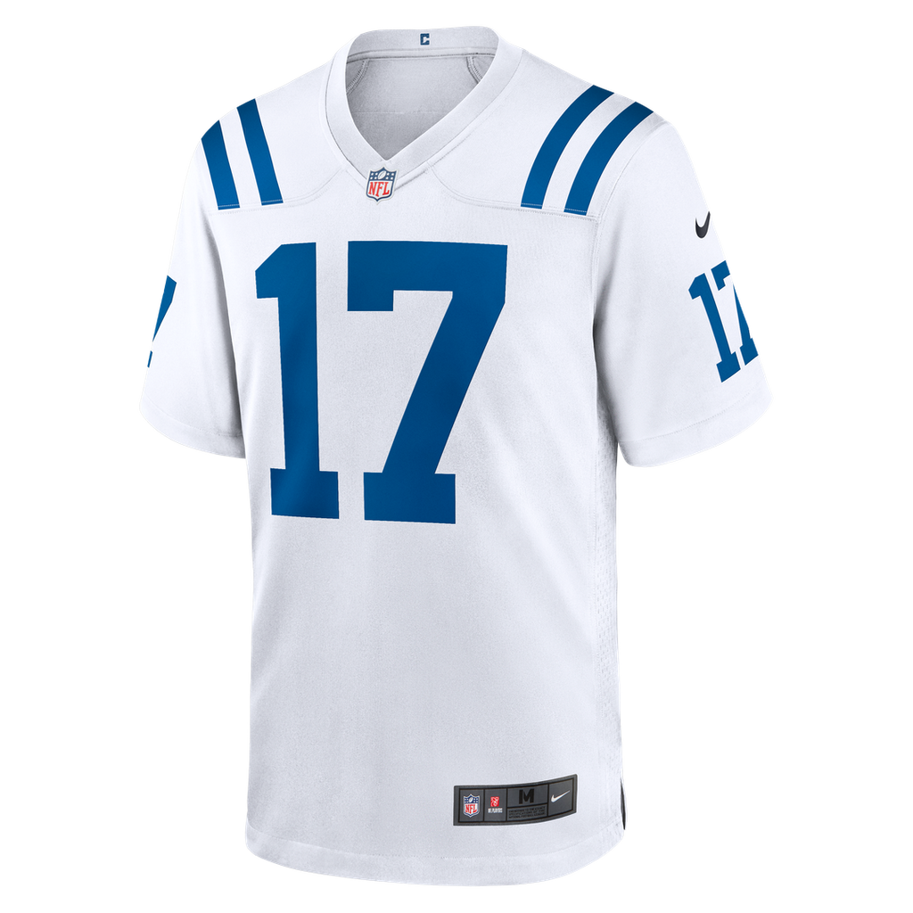 Indianapolis Colts Daniel Jones White Game Jersey product image 2, provided for visual reference and product detail review