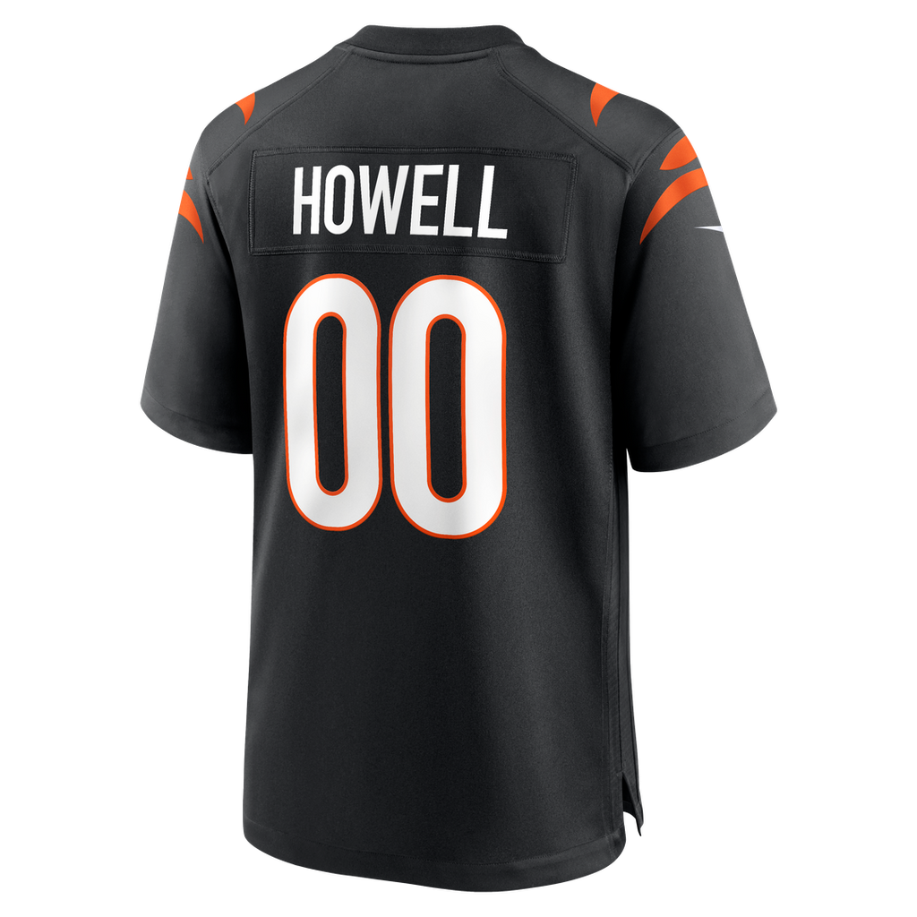 Cincinnati Bengals Cashius Howell Black Team Game Jersey product image 3, provided for visual reference and product detail