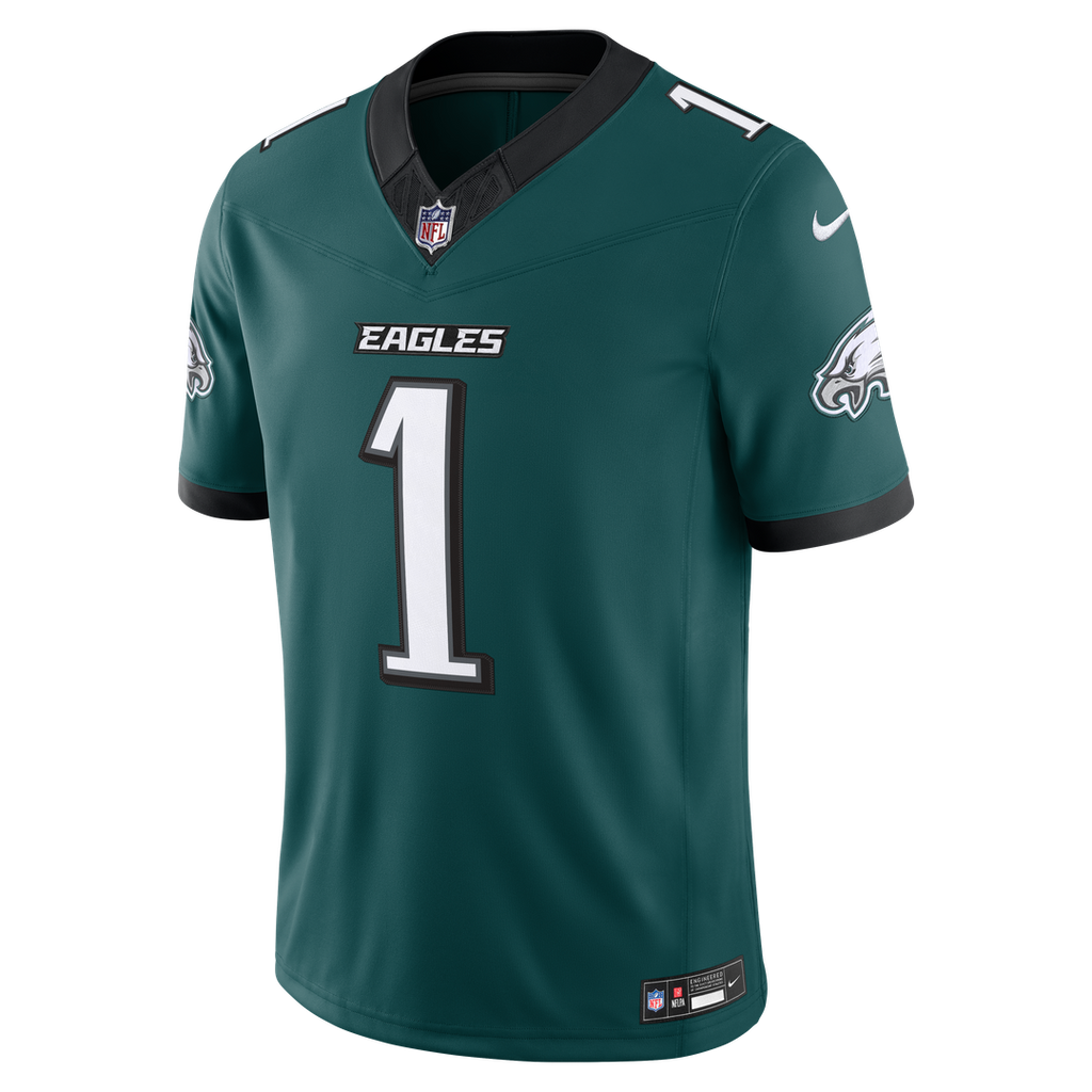 Philadelphia Eagles Jalen Hurts White Vapor F.U.S.E. Stitched Limited Jersey product image 11, provided for visual reference