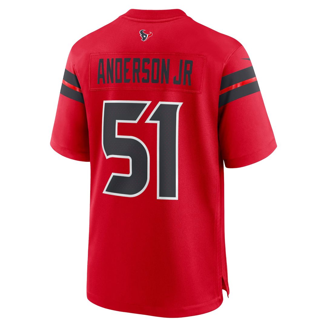 Houston Texans Will Anderson Jr. Red Alternate Game Jersey product image 9, provided for visual reference and product detail