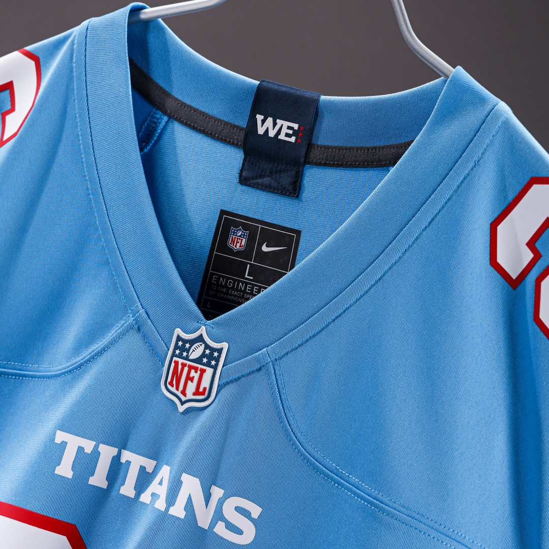 Tennessee Titans Calvin Ridley Light Blue Game Jersey product image 4, provided for visual reference and product detail