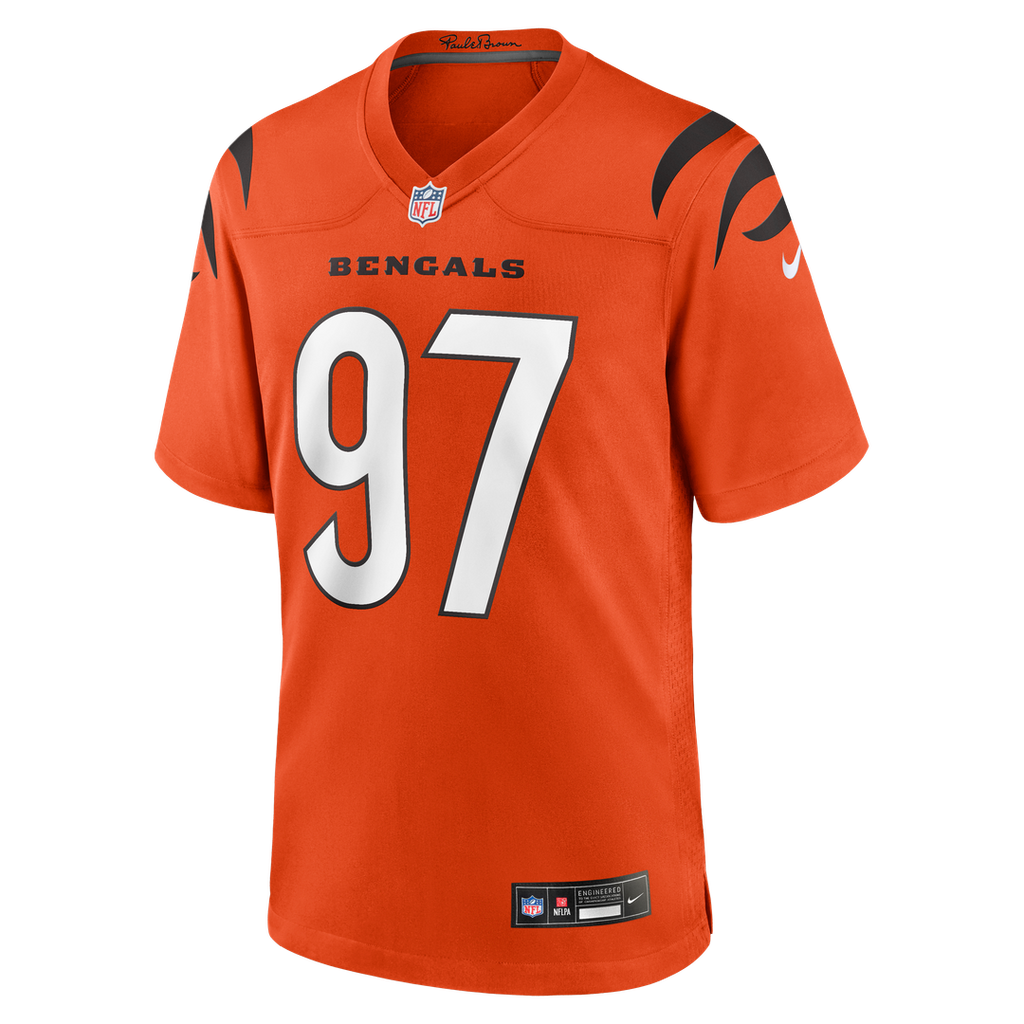 Cincinnati Bengals Dexter Lawrence II Black Game Jersey product image 12, provided for visual reference and product detail