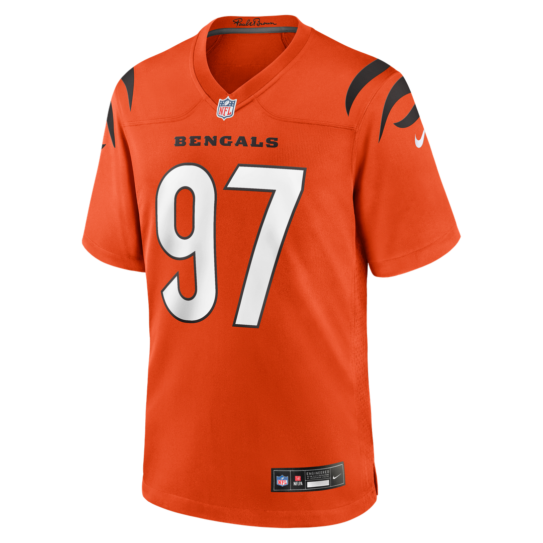 Cincinnati Bengals Dexter Lawrence II Black Game Jersey product image 12, provided for visual reference and product detail