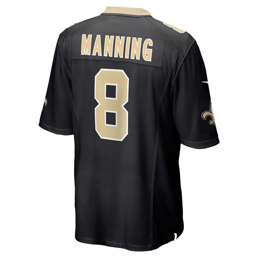 New Orleans Saints Archie Manning Black Retired Player Game Jersey product image 3, provided for visual reference and
