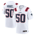 New England Patriots Mike Vrabel White Retired Player Game Jersey product image 1, provided for visual reference and product
