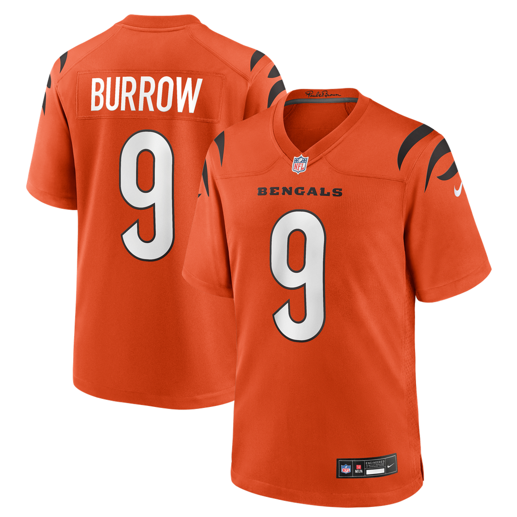 Cincinnati Bengals Joe Burrow Black Player Game Jersey product image 29, provided for visual reference and product detail