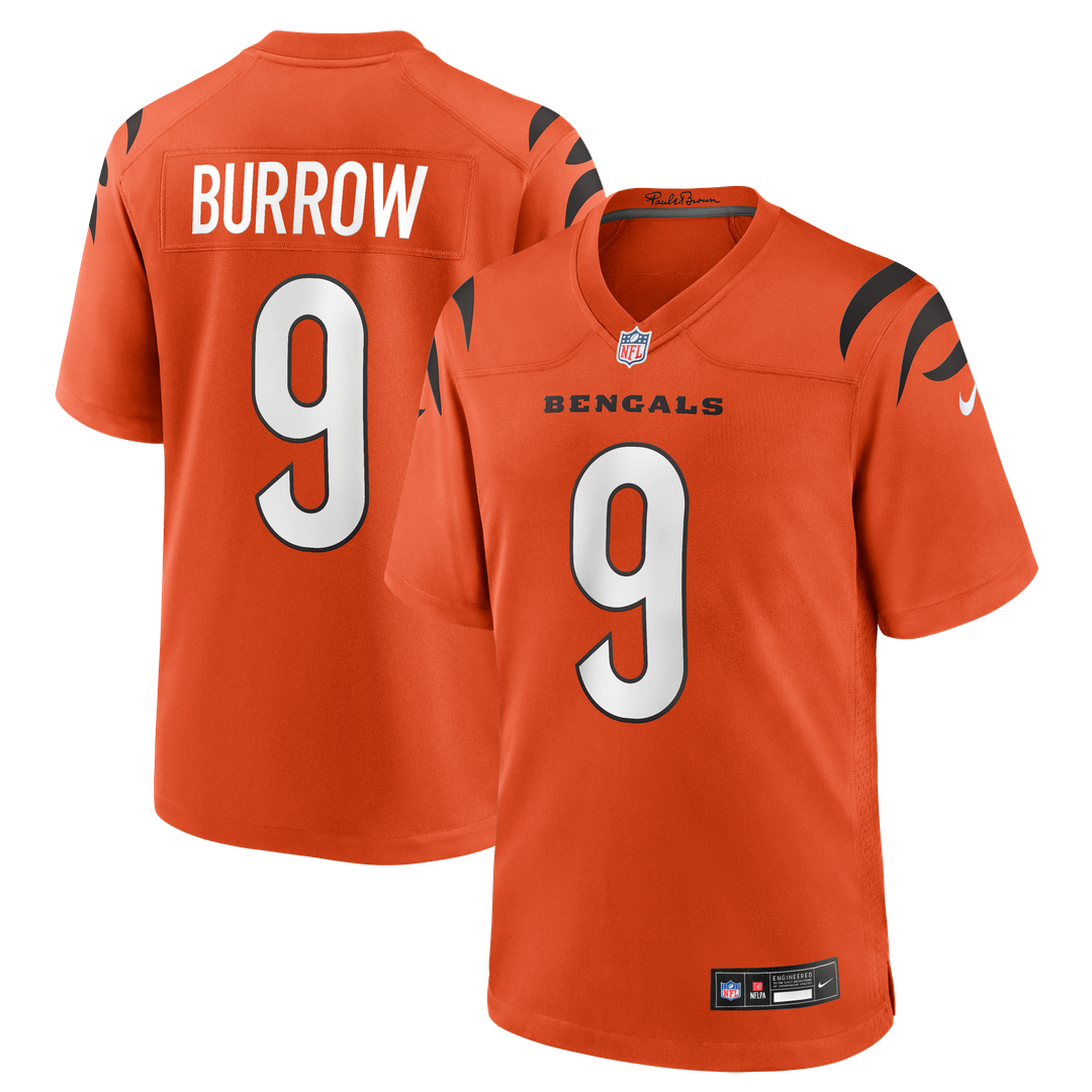 Cincinnati Bengals Joe Burrow Black Player Game Jersey product image 29, provided for visual reference and product detail