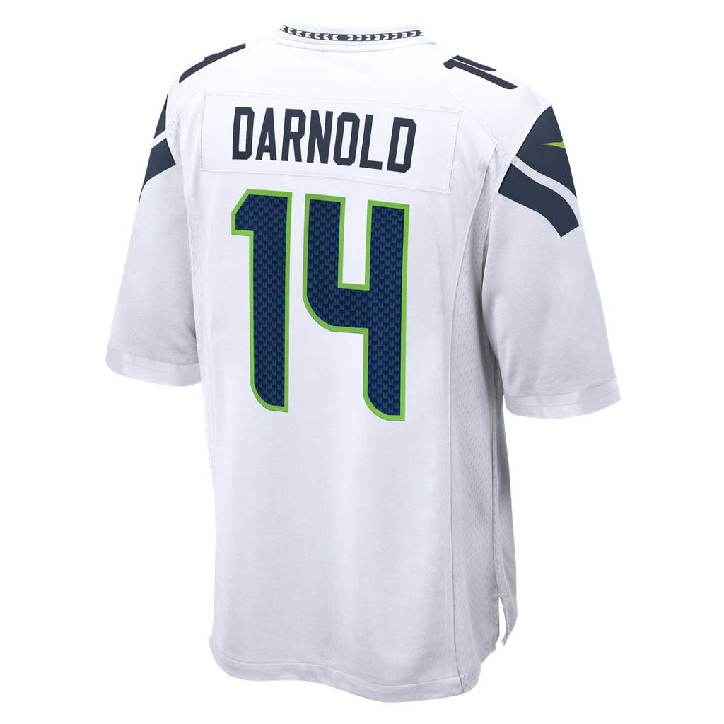 Seattle Seahawks Sam Darnold White Game Jersey product image 3, provided for visual reference and product detail review