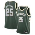 Kasparas Jakučionis Milwaukee Bucks Icon Edition Swingman Jersey - White - Youth product image 1, provided for visual