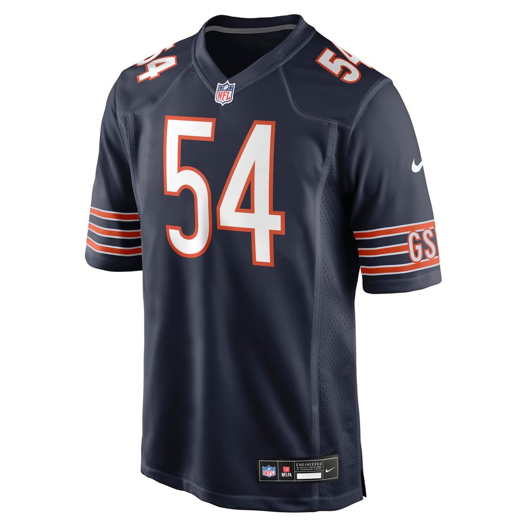 Chicago Bears Logan Jones Navy Team Game Jersey product image 4, provided for visual reference and product detail review