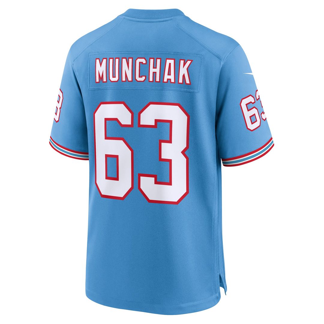 Tennessee Titans Mike Munchak Light Blue Retired Player Alternate Game Jersey product image 3, provided for visual reference